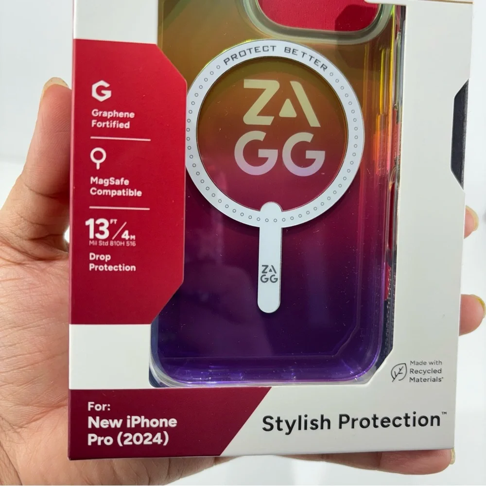 NWT ZAGG Milan Snap MagSafe Case for iPhone Pro (2024) Iridescent Multicolor